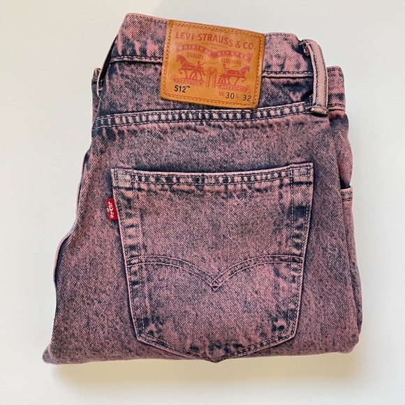 Levi's Other - Levi’s Tapered leg Pink acid wash Jean Sz 30 New